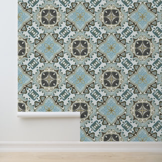 Papier Peint Seafoam Green Turquoise Turquoise Tribe Bohème Art