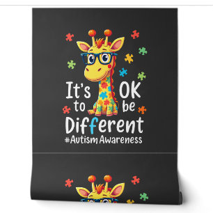 Papier Peint Sensibilisation à l'autisme Girafe Mignon Animal C