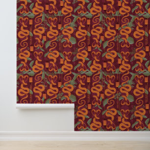 Papier Peint Serpent Luxe Motif - Le Lotus Blanc