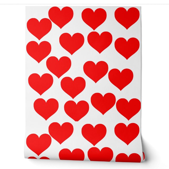 Papier Peint Simple Beautiful fond d'écran de coeur rouge (Déroulement)