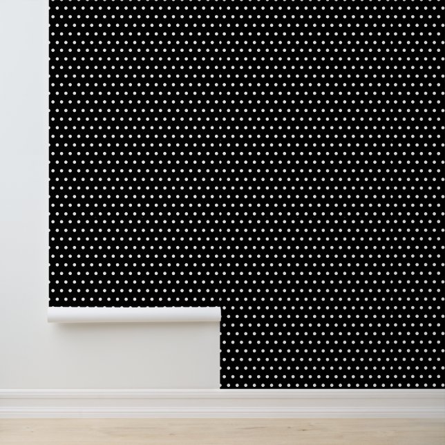 Papier Peint Simple Motif de points noirs et blancs (Application)