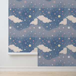 Papier Peint Skis de rêve : Fleur de nuit lunatique
