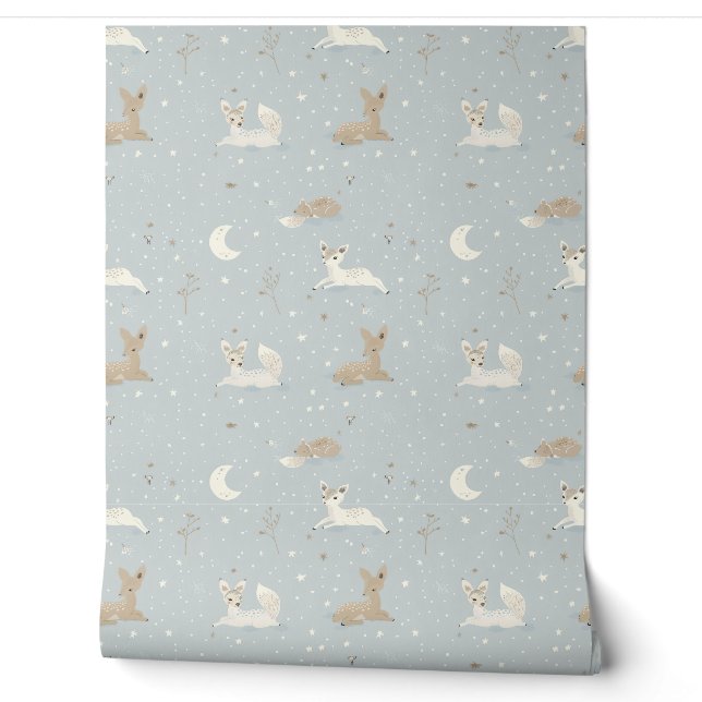 Papier Peint Sleepy Fawn Night (Déroulement)