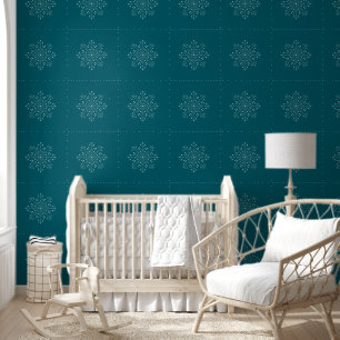 Papier Peint Snowflakes Bleu Arrière - plan Abstrait