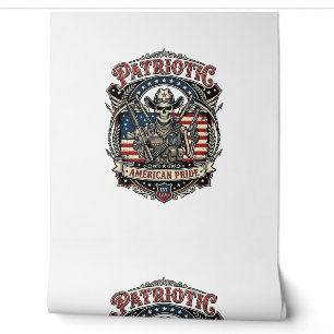 Papier Peint Squelette Cowboy Patriotique Squelette Patriote So