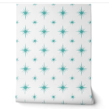 Starburst atomique turquoise Motif du milieu du si