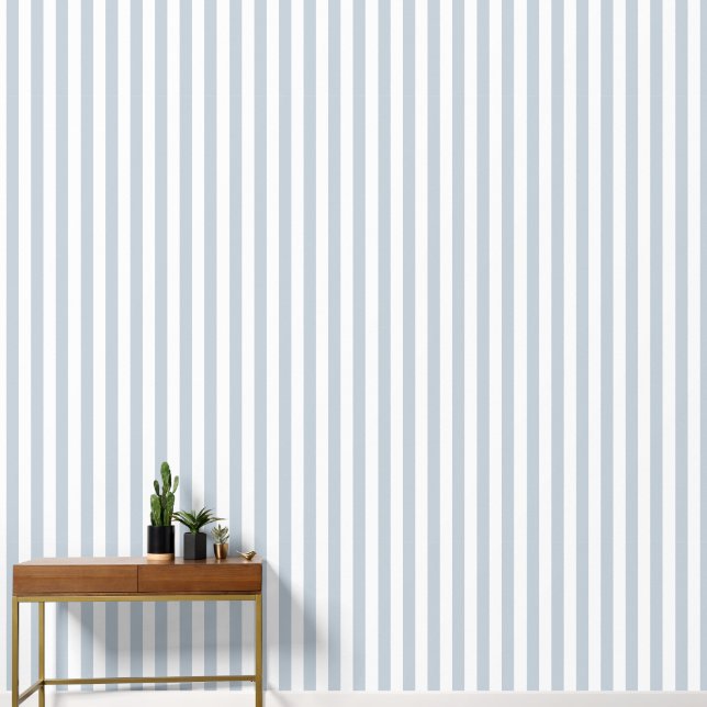 Papier Peint Stripes simples - bleu clair (Couloir)