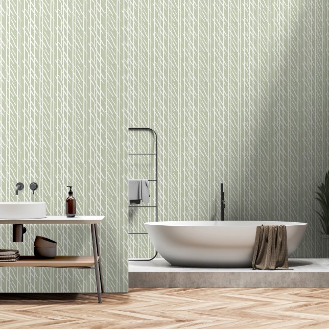 Papier Peint Style japonais sage éléments géométriques papier p (Salle de bain)