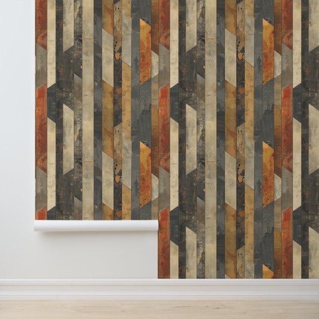 Papier Peint Style vintage vertical architectural (Application)