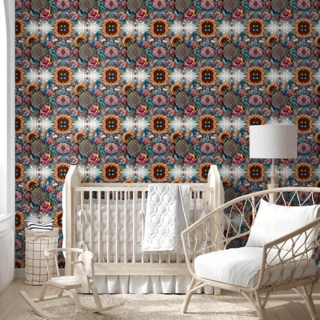 Papier Peint Sunflowers majestueux Wolf & Boho (Enfants)