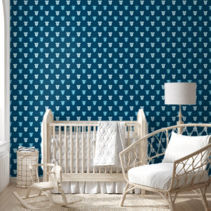 Papier Peint Sweet Baby Boy Blue Mode bleu foncé Nursery