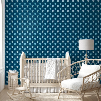 Papier Peint Sweet Baby Boy Blue Mode bleu foncé Nursery