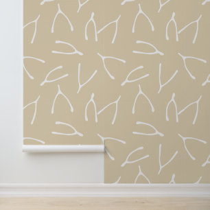 Papier Peint Symbole Bone Beige Blanc Bonne Chance