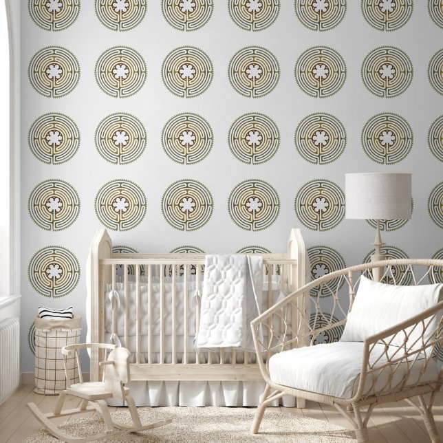 Papier Peint Symbole de géométrie sacrée - Chartres Labyrinthe  (Enfants)