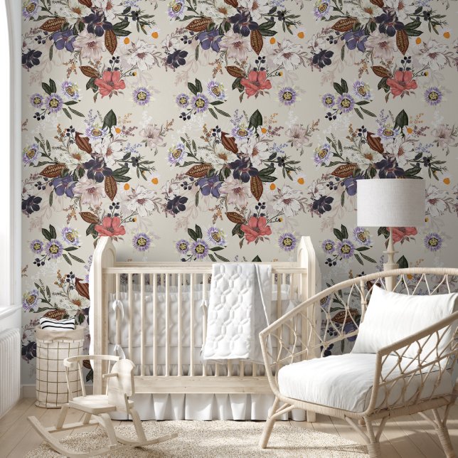 Papier Peint Symphonie florale tropicale (Enfants)