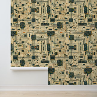 Papier Peint Synthé modulaire Circuit Board autocollant