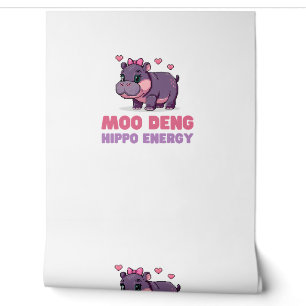 Papier Peint T MOO DENG HIPPO ÉNERGIE Comique Amateur d'Animaux