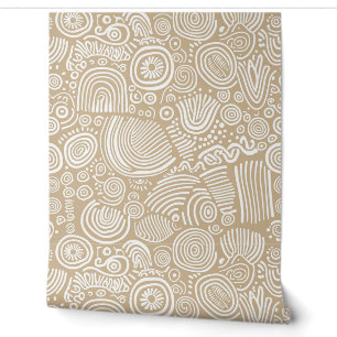 Papier Peint Tan Serenity : Doodle lunatique