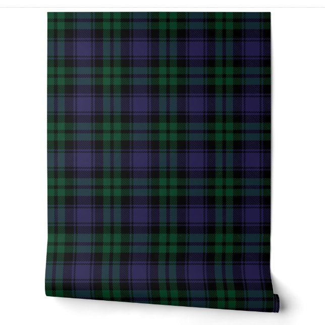 Papier Peint Tartan Black Watch, Plaid (Déroulement)