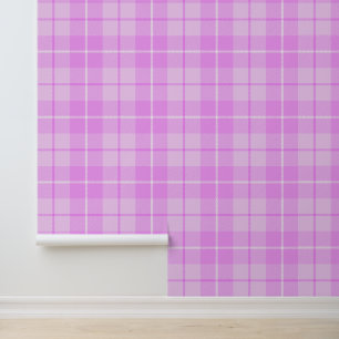 Papier Peint Tartan rose