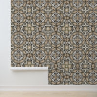 Taupe Brown Gris Beige Bohemian Tribe Art