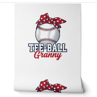 Papier Peint Tee Ball Mamie Baseball Bow Vintage Shirt_1