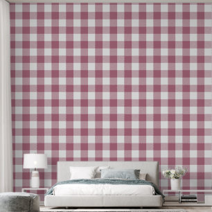 Papier Peint Tendance 6" à carreaux buffle rose