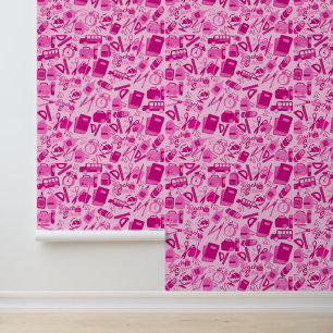 Papier Peint tendance rose doux Retour au Motif scolaire