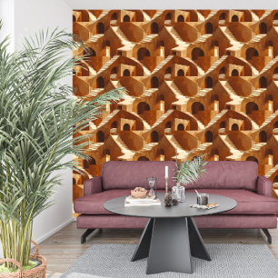 Papier Peint Terracotta Ascension™ Luxueux Airbnb