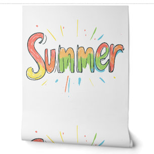 Papier Peint Texte d'été coloré