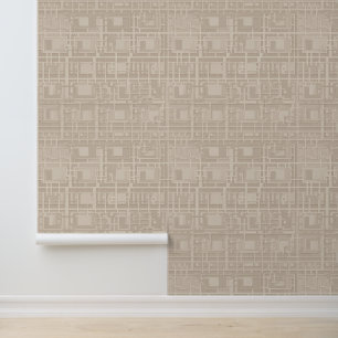 Papier Peint Texture de détail carré beige forme géométrique