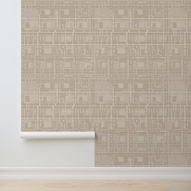 Papier Peint Texture de détail carré beige forme géométrique (Application)