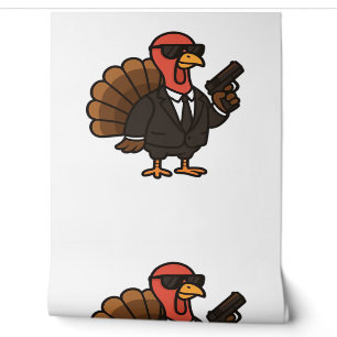 Papier Peint Thanksgiving Secret Agent Turkey Classic T-Shirt
