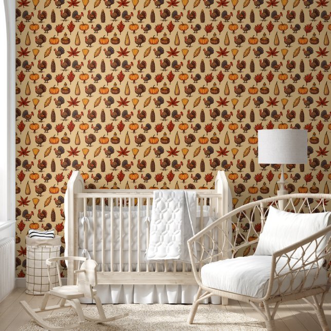 Papier Peint Thanksgiving Thanksgiving Turquie et Automne Eleme (Enfants)