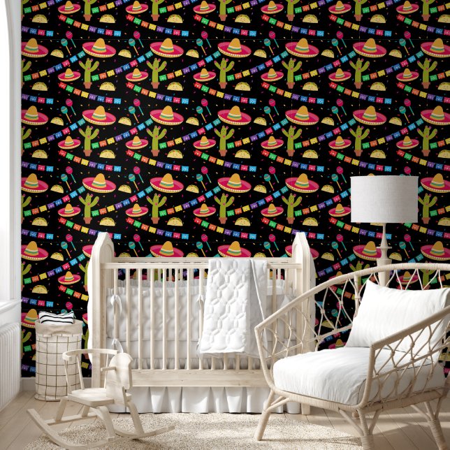 Papier Peint Thème mexicain Jolie fête d'été colorée (Enfants)