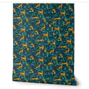 PAPIER PEINT TIGRE FORESTIER AVENTURE PEEL ET STICK