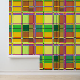 Papier Peint Tissu coloré des Caraïbes Madras Tartan