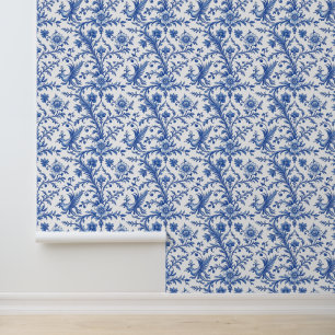 Papier Peint Toile bleue aux oiseaux magiques