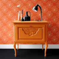 Toile d'araignée orange Halloween