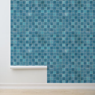 Papier Peint Tons modernes de Bleu Carrelage en céramique Salle