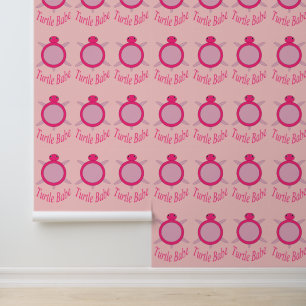 Papier Peint Tortue Rose Mignonne Bébé à Motifs