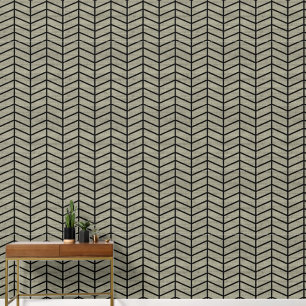 Papier Peint Trendy Rustic Green Chevron