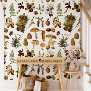 Papier Peint Trésors vintage de la forêt de pins sans couture