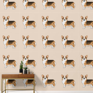 Papier Peint Tri Pembroke Welsh Corgi Motif