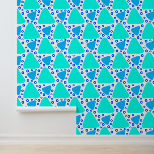 Papier Peint Triangle bleu mou Répéter le Motif