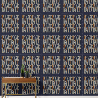 Papier Peint Tribu Géométrique (Répétitif) Luxe