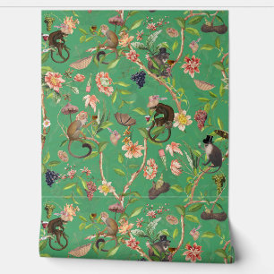 Papier Peint Tropical Vintage Monkey Gardenparty Chinoiserie
