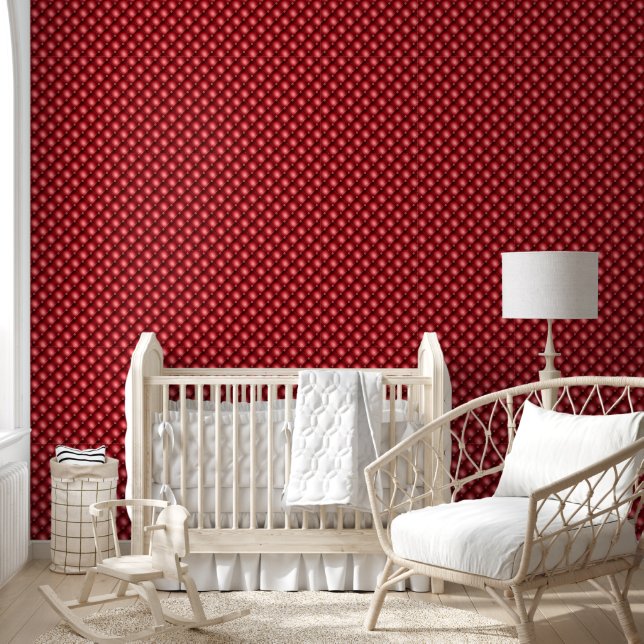 Papier Peint Tufé motif vin foncé rouge diagonale géométrique (Enfants)