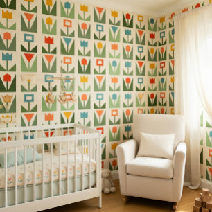 Papier Peint Tulipe de Style Moderne du Milieu du