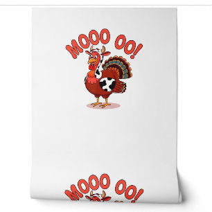 Papier Peint Turquie Vache Moo Drôle Thanksgiving